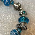 Ocean Theme Beaded Ocean Creatures Toggle Clasp Bracelet Blue Photo 2