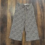J.Crew  Leopard Print Harvey Silk Pull On Wide Leg Cropped Pant Size 6 Photo 3