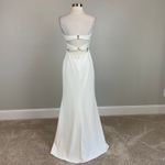 AQUA  Strapless Cut-Out Back Long A-Line Evening Gown White Size 6 Formal Dress Photo 1