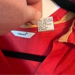 Edward Red 100% Linen Button Up Shirt Sz L 3/4 Sleeve Back Slit Jacket Blouse Size L Photo 3