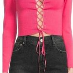 Alice + Olivia  Hilaria Lace Up Top Photo 0