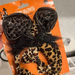 Cheetah Leopard Cat Ears Black Brown Tail Bow Halloween Costume Set Pack Photo 1