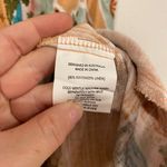 NWT Label Of Love Romper Linen Blend Tropical Print Jumpsuit Vacation Large Tan Photo 2