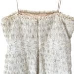 Theia Textured Silver Iridescent Strapless Metallic Dress Strapless size 14 Photo 3