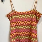 Rue 21  Pink and Green Zig Zag Spaghetti Strap Tube Top Tank Size M Photo 2