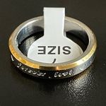 4mm gold silver forever love ring size 7 Photo 4
