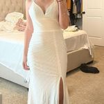 White Prom Dress Size 2 Photo 4