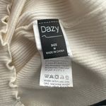 Cream Sweater with Lace Trim White Size M Photo 5