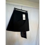 ZARA Black Mini Skirt Bow Embellishment Rhinestone Crystal Accent Size M Photo 1