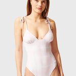 Solid & Striped Solid & Stripe Pink White Tie Dye The Olympia Ballet NWT Cotton Candy Tie Straps Photo 1