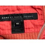 Marc by Marc Jacobs Zip Front Waffle Hoodie Top XS Cinnamon Short Sleeve Photo 3