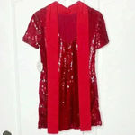 STAUD NWT Mini Ilana Dress Poinsettia Sequins Size XS Photo 6