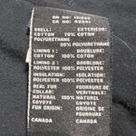 SAM New York Black Coated Cotton Puffer Parka Fur Trim Hood Jacket XS Cozy Luxe Photo 3