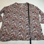 Violet+Claire Split Neck Paisley Print Blouse Size 2X Prairie Boho Cottagecore Photo 8