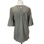 Ella Moss  Ruffle Sleeve Lace Top - Gray - XS Photo 2