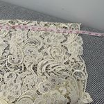 Dress the Population  Ivory Sheer Crochet Lace Marion Crop Pant Jumpsuit M Photo 12