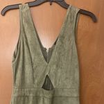 Privy New  faux suede beautiful green dress Photo 1