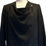 BLANK NYC NWT ‎ Moto Style Draped Black Jacket Sz S Photo 1