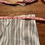 Peace of Cloth 56% Linen Beige stripe Wide Leg Pants Women's Size L NWT Tan Size L Photo 5