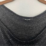 Y2K Black Heather Drapey Sweater Top Size Large Asymmetrical Photo 2