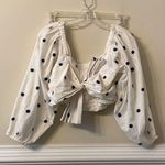 Farm Rio  flower embroidered White Crop Top Small Photo 4