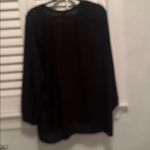 NYDJ  Y neck Elegant Black Women's Top tunic XL polyester Photo 5