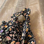 Urban Outfitters Diana Women’s Medium Black Floral Long Sleeve Romper Jumpsuit Photo 3