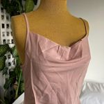 Pink satin cowl neck tank top Size XL Photo 1