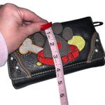 Dog Paw Print Wristlet Wallet Western Style Mom Pet Black Faux Leather Snap Photo 5