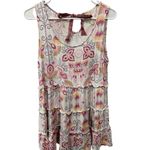 Matilda Jane Breathe Deeply Floral Ruffle Tunic Tank Top Mini Dress Size Medium Photo 6