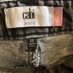 CAbi  100% BF Boyfriend Jeans Size 12 Washed Black Style 4329 Photo 2