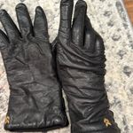 Isotoner Black Genuine Leather VINTAGE Winter Gloves Photo 0