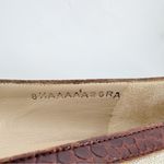Salvatore Ferragamo  Tan‎ Beige & Brown Croc Cap Toe Flats 8.5 AAAA (Narrow) Photo 8