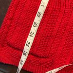 Cabin creek Vintage Red Knit Cardigan Sweater Womens Large Longline Ramie Cotton Photo 13