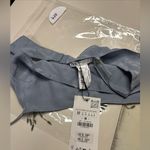 ZARA  Size Medium Blue Cropped Top Beaded Teardrop New Crop Blogger Photo 3