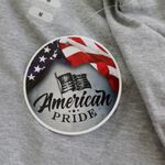 American Pride Navy Mom T Shirt Size Medium Gray Photo 6