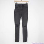 Madewell NEW  Curvy High-Rise Skinny‎ Jeans in Black Sea, 24 Photo 2