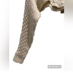 ZARA Cream Turtleneck Cable Knit Arm Sweater M-L Photo 5