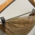 Sheer Brown Ruched Mesh Strapless Top Size L Photo 2