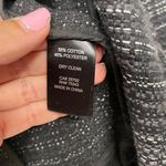 Adrienne Vittadini  Black Tweed Fringe Open Front Jacket Womens Size Medium Photo 6