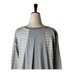 Neon Buddha Shirt Women Small Gray White‎ Striped Long Sleeve Tee Athleisure Photo 5