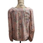 LC Lauren Conrad  Floral Blouse Square‎ Neck Long Sleeve Top XS Photo 1