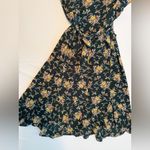 Max Studio Green Floral Flutter Sleeve Ruffled Dress With Belt Size XL NWT! Photo 1