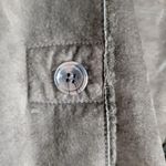 Damselle New York Womens Jacket XL Brown Leather Genuine Fur Trim Hooded Photo 12