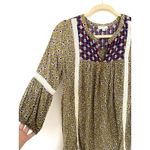 Umgee  Floral Boho High Low 3/4 Sleeve Lightweight Lace Trim Flowy Dress Sz S Photo 9