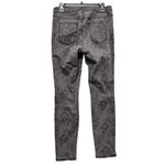 Simply Vera  Vera Wang Women's Gray Skinny Metallic Gold Floral Skinny Jean Sz 10 Photo 3