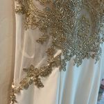 Prom dress white with gold beading. so beautiful! worn once Photo 2