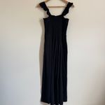 Aerie  Smocked Wide Leg Jumpsuit Size Small Black Photo 1