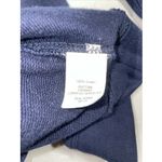 J Crew Size Navy Blue Floral Embroidered Cut Out Crew Neck Sweatshirt Cotton XS Photo 5