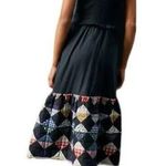 Anthropologie Othilia Quilted Hem Black Ruched Smocked Top Sundress NWTS size XL Photo 1